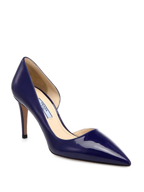 prada navy patent pumps